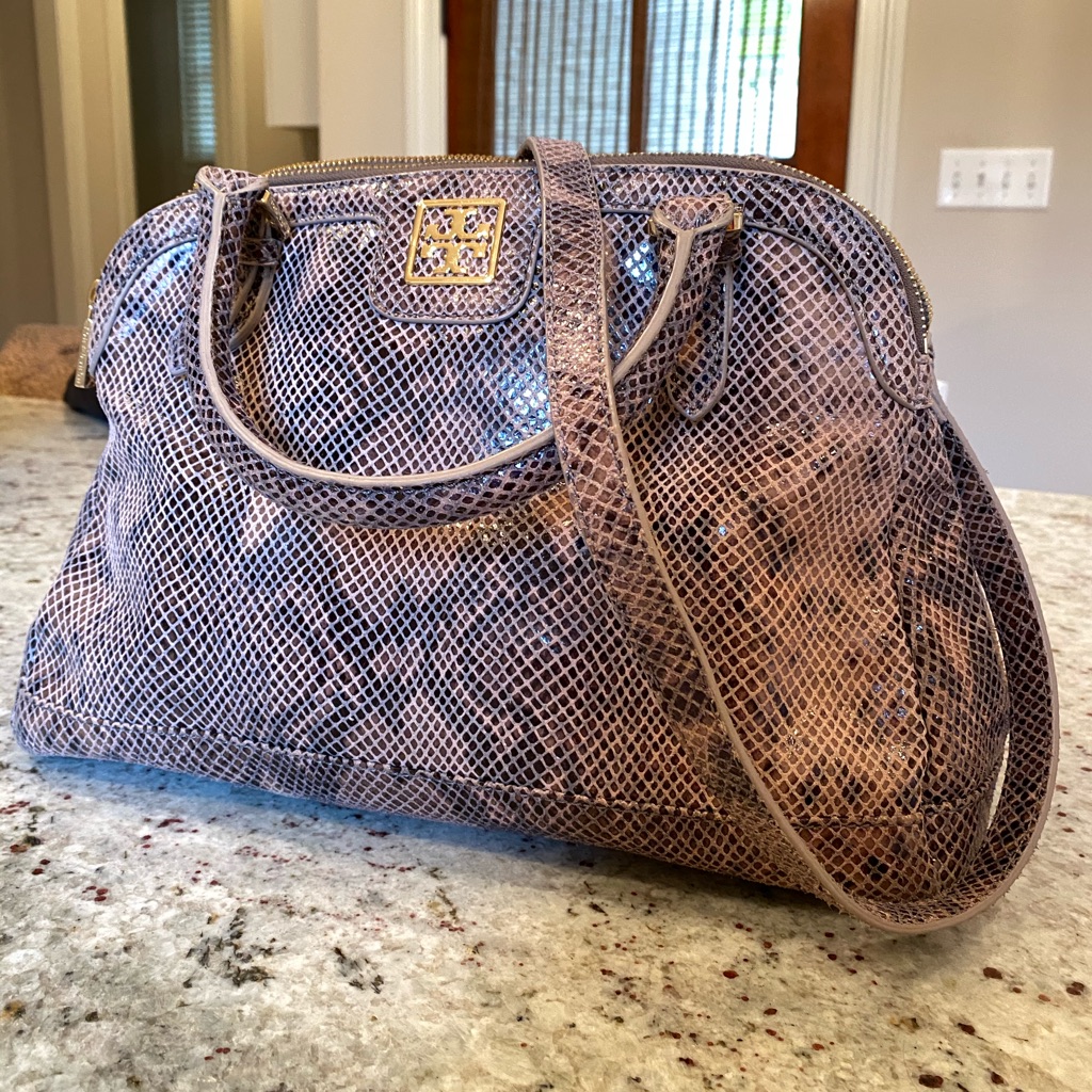 Tory Burch Snake Print Satchel
